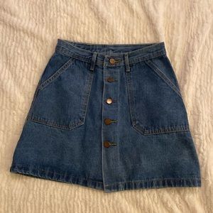 Denim mini skirt